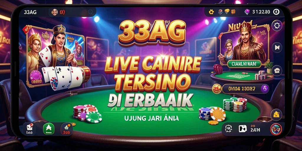 Screenshot 33AG menampilkan dealer profesional dan suasana Live Casino yang menegangkan.