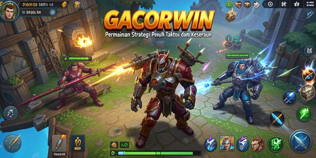 Tampilan gameplay strategis yang menegangkan dan memikat hati.