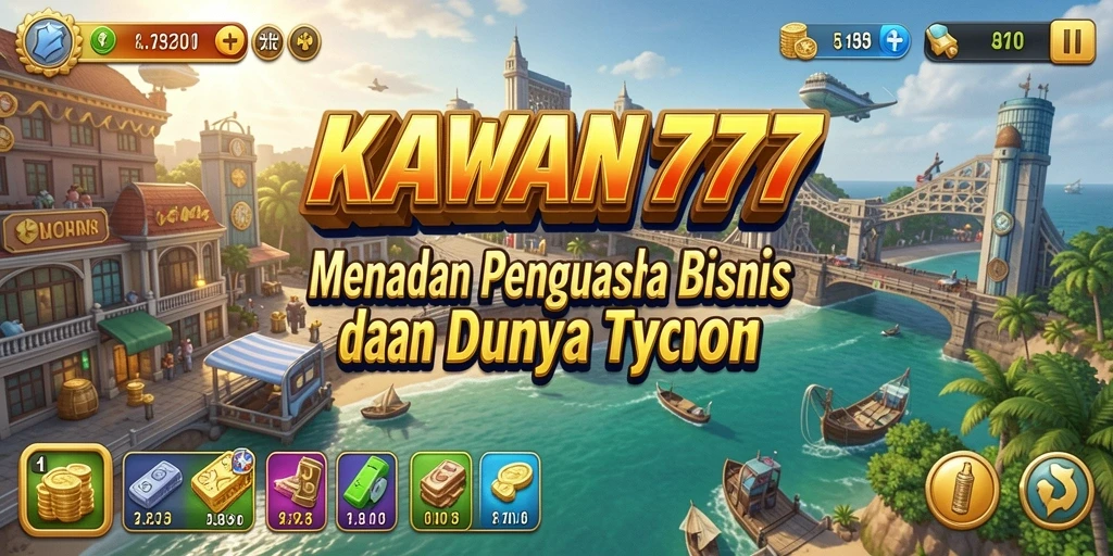 Tangkapan layar gameplay KAWAN777 yang menunjukkan aksi seru membangun bisnis.